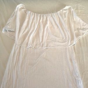 White Ruffled Tee